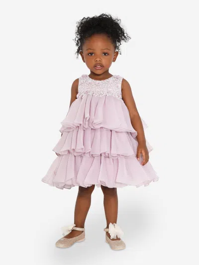 Maison Ava Babies' Girls Lumi Dress In Purple