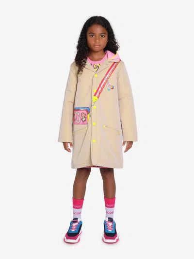 Marc Jacobs Kids' Girls Bag Print Trench Coat In Beige