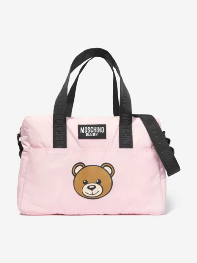 Moschino Baby Girls Teddy Bear Changing Bag In Pink