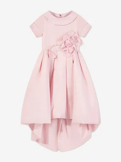 Marchesa Kids' Girls Asymmetric Taffeta Gown In Pink