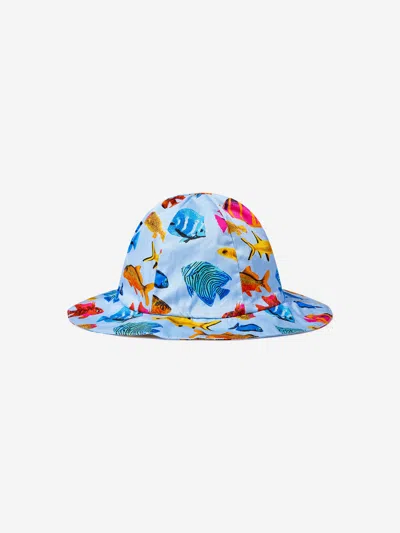 Rachel Riley Baby Girls Tropical Fish Sun Hat In Multicoloured