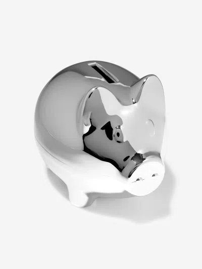 English Trousseau Baby Plated Piggy Bank One In Silver