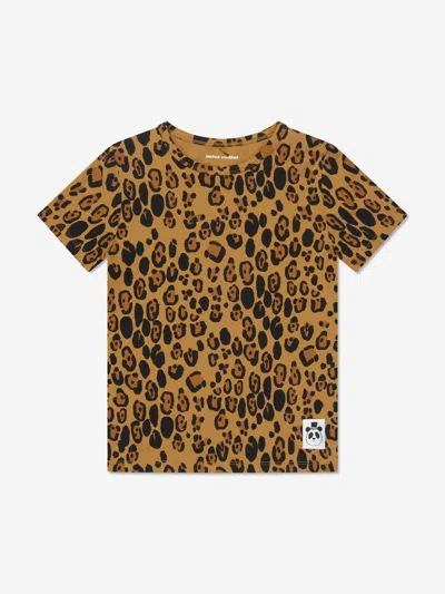 Mini Rodini Babies' Girls Leopard Print T-shirt 12 - 18 Mths Multicoloured