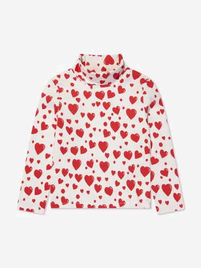 Mini Rodini Kids' Girls Hearts Long Sleeve T-shirt In Multi