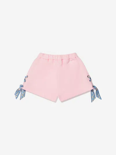 Emilio Pucci Kids' Girls Jersey Shorts In Pink