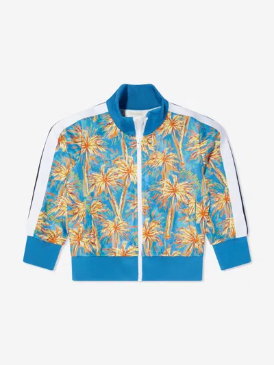 Palm Angels Kids' Boys Pas Track Jacket In Blue