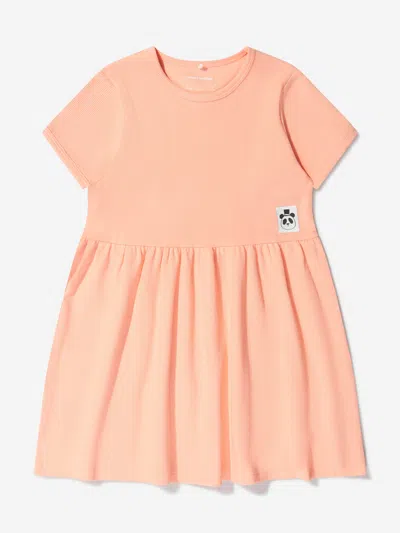Mini Rodini Babies' Girls Organic Cotton Short Sleeve Dress 6 - 9 Mths Pink