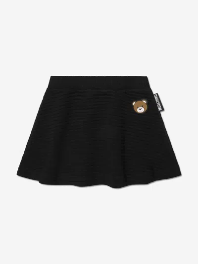 Moschino Kids' Girls Teddy Bear Skirt In Black