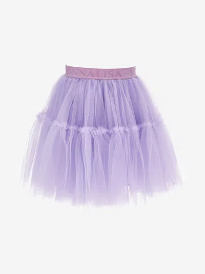 Monnalisa Kids' Girls Tulle Tutu Skirt In Purple
