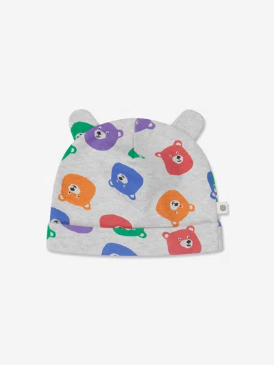 The Bonnie Mob Baby Bears Print Hat With Ears In Multicoloured