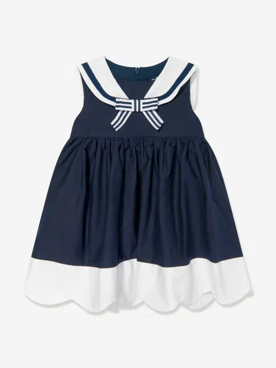 Patachou Babies' Girls Sleeveless Sailor Dress In Blue
