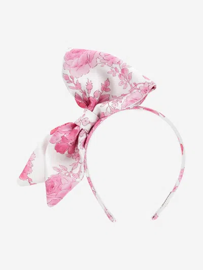 Monnalisa Babies' Girls Flower Headband In Pink