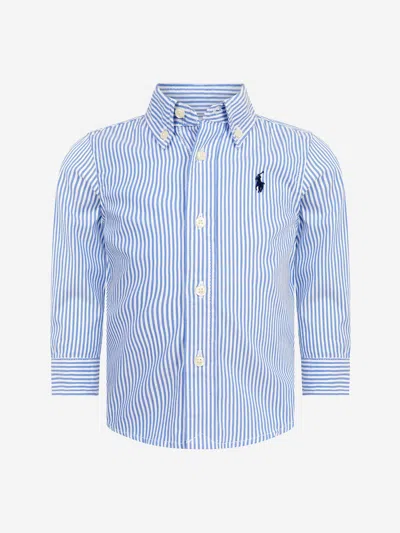 Ralph Lauren Kids' Baby Boys Slim Fit Striped Oxford Shirt 18 Mths Blue