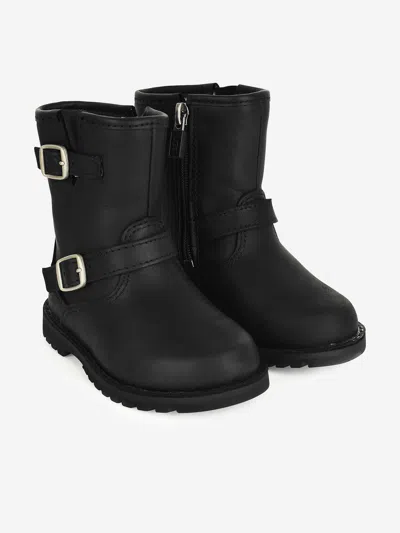 Ugg Babies' Boys Leather Harwell Boots Eu 23.5 Us 7 Black