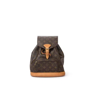 Pre-owned Louis Vuitton Montsouris Mm In Brown