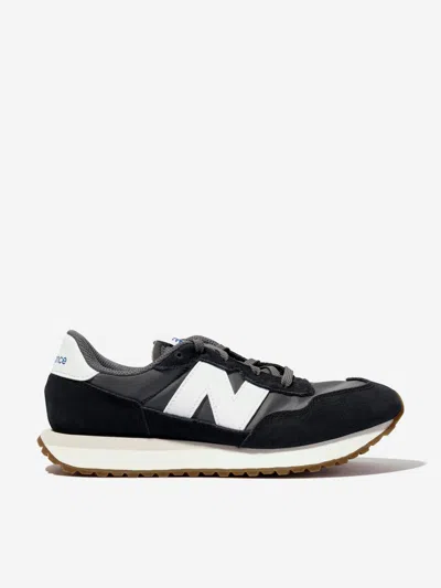 New Balance Kids 237 Lace Up Logo Trainers In Black