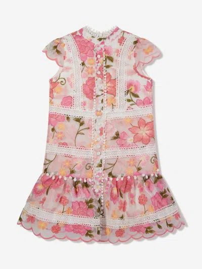 Marlo Kids' Girls Primrose Embroidered Dress In Multicoloured