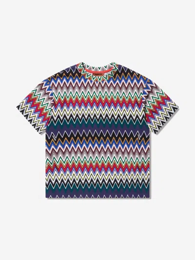 Missoni Kids' Boys Zigzag T-shirt In Multicoloured