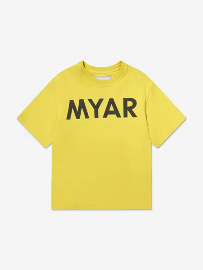 Myar Kids' Boys Cotton Logo Print T-shirt 10 Yrs Yellow