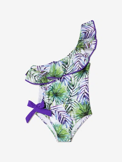 Nessi Byrd Kids' Bueno Nature-print Swimsuit In Multicoloured