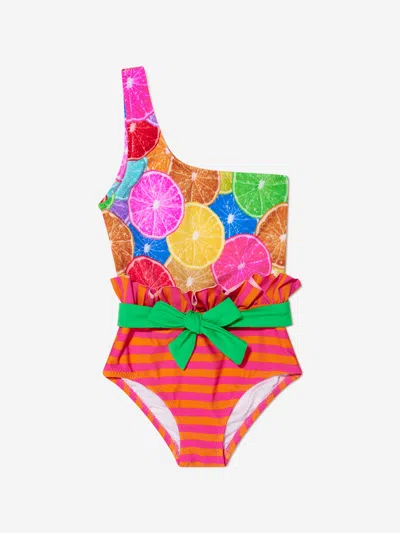 Nessi Byrd Babies' Girls Bubbles Swimsuit In Multicoloured