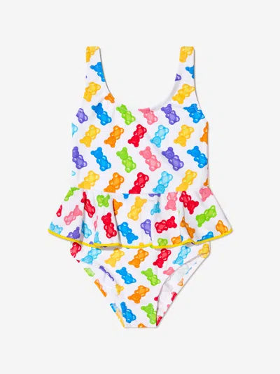 Nessi Byrd Babies' Girls Asami Jelly Bear Swimsuit In Multicoloured