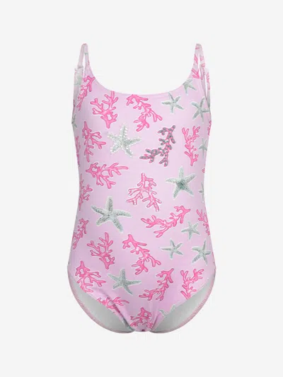 Selini Action Kids' Girls Starfish Swimsuit 6 Yrs Pink