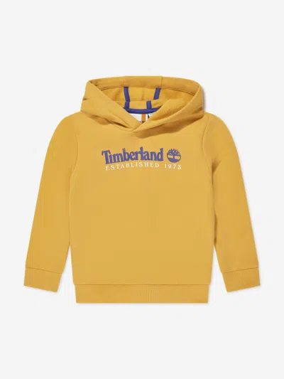 Timberland Kids' Boys Logo Print Hoodie In Yellow