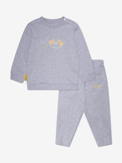 Off-white Baby Boys Funny Tracksuit In Grey