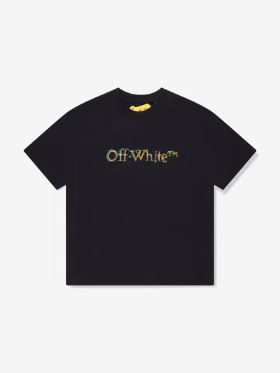 Off-white Kids' Boys Sketch Logo T-shirt In Black