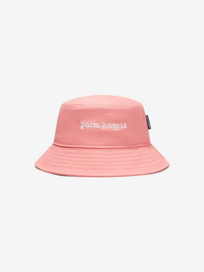 Palm Angels Kids' Girls Logo Bucket Hat In Pink