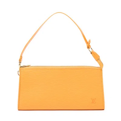 Pre-owned Louis Vuitton Accessory Pouch 24 In Orange