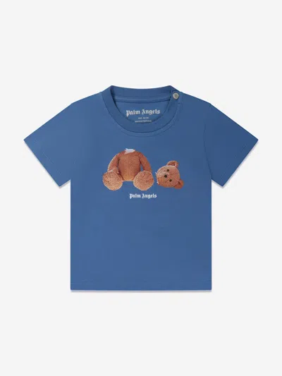Palm Angels Baby Boys Bear T-shirt In Multicoloured