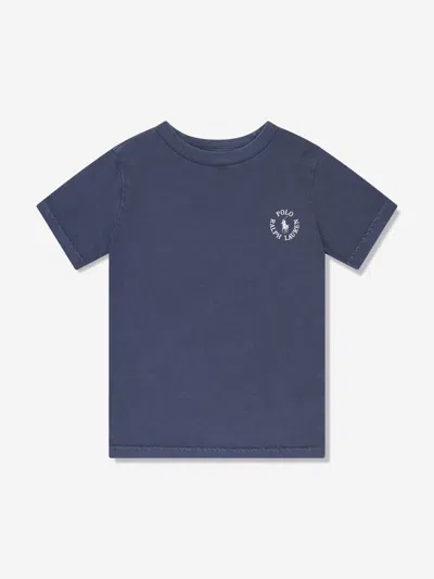 Ralph Lauren Kids' Boys Polo Logo T-shirt In Blue
