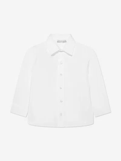 Patachou Kids' Boys Long Sleeve Shirt In White