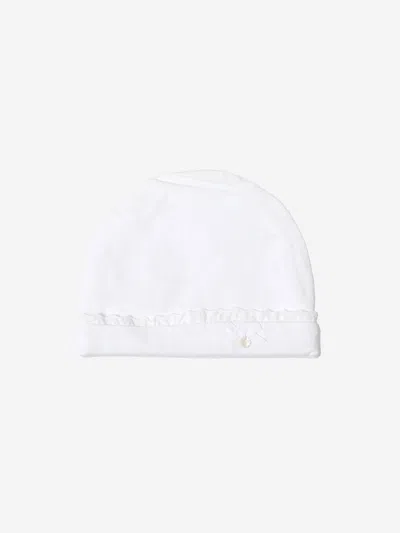 Patachou Baby Girls Cotton Hat With Bow In White