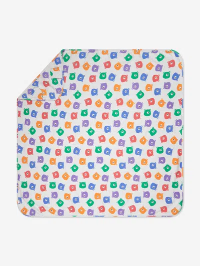 The Bonnie Mob Baby Bears Hooded Blanket In Multicoloured