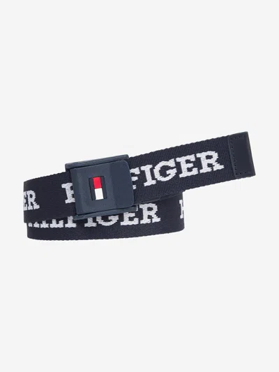 Tommy Hilfiger Kids Webbing Belt In Blue