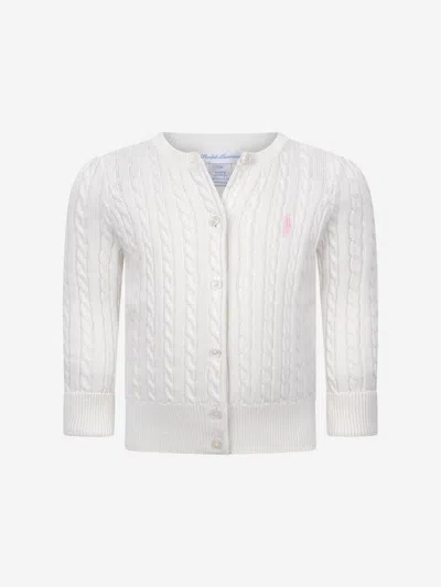 Polo Ralph Lauren Baby Girls Cable Knit Cardigan 24 Mths Brown