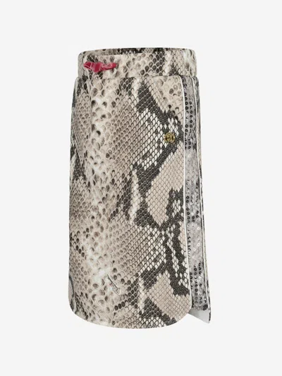 Roberto Cavalli Babies' Girls Python Skirt 5 Yrs Ivory