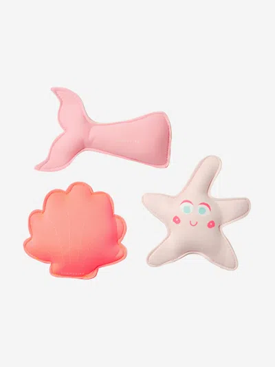 Sunnylife Babies' Girls Melody The Mermaid Set Of 3 Dive Buddies In Pink