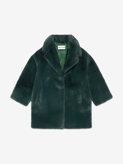 Stand Studio Kids' Camille Single-breasted Coat In Green