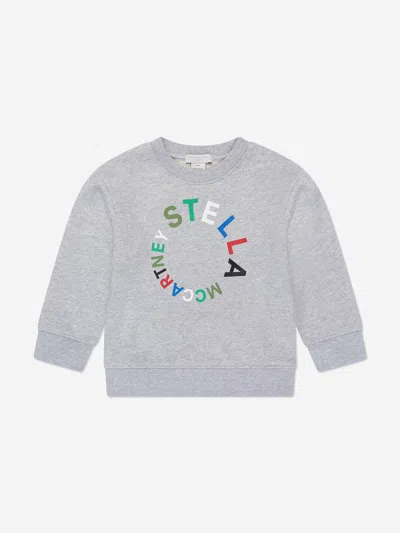 Stella Mccartney Kids Logo Sweatshirt In Grey