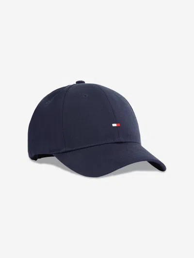 Tommy Hilfiger Kids Small Flag Logo Cap In Blue