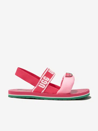Ugg Babies' Girls Zuma Sling Watermelon Stuffie Sandals In Pink