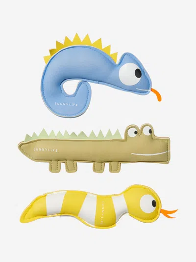 Sunnylife Babies' Kids Into The Wild Set Of 3 Dive Buddies In White