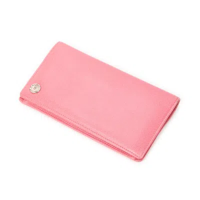 Pre-owned Chanel Cc Long Bifold Wallet In Pink
