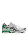 Asics Men's Gel-kayano 14 Casual Shoes In White/malachite Green