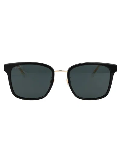 Gucci Gg0563skn Sunglasses In 003 Black Crystal Grey