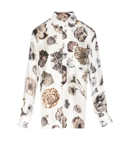 Marni Women's Printed Silk Button-front Shirt In White